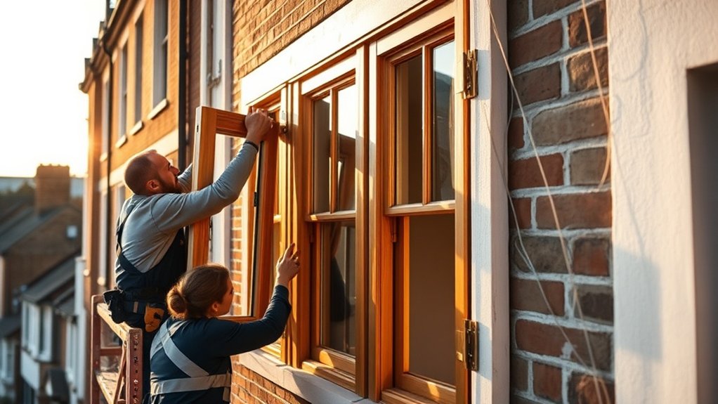 Wooden Window Installation West Kensington